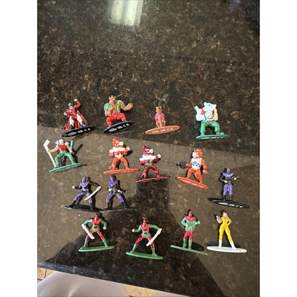 Jada Toys Teenage‎ Mutant Ninja Turtles Action Figures Diecast Metal Lot Of 15